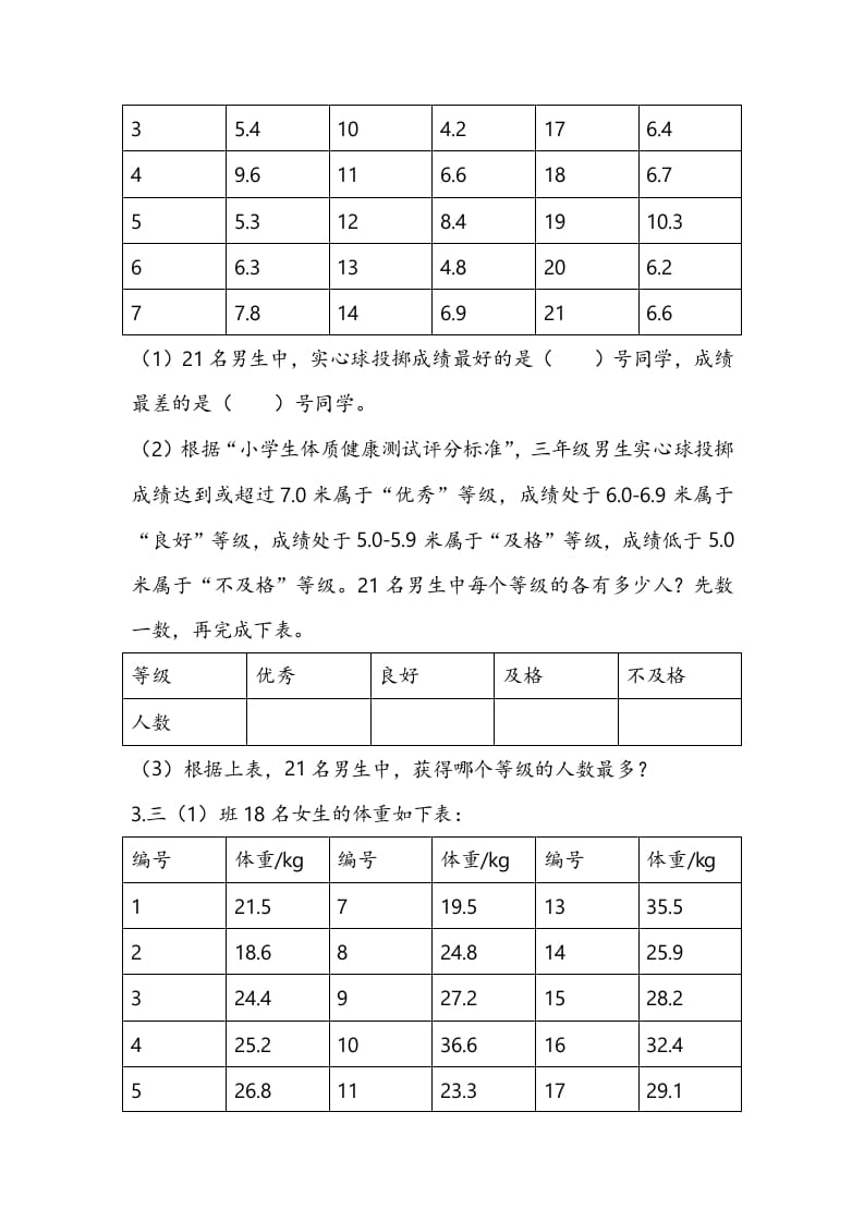 图片[2]-三年级数学下册9.2简单的数据排序和分组-淘课榜