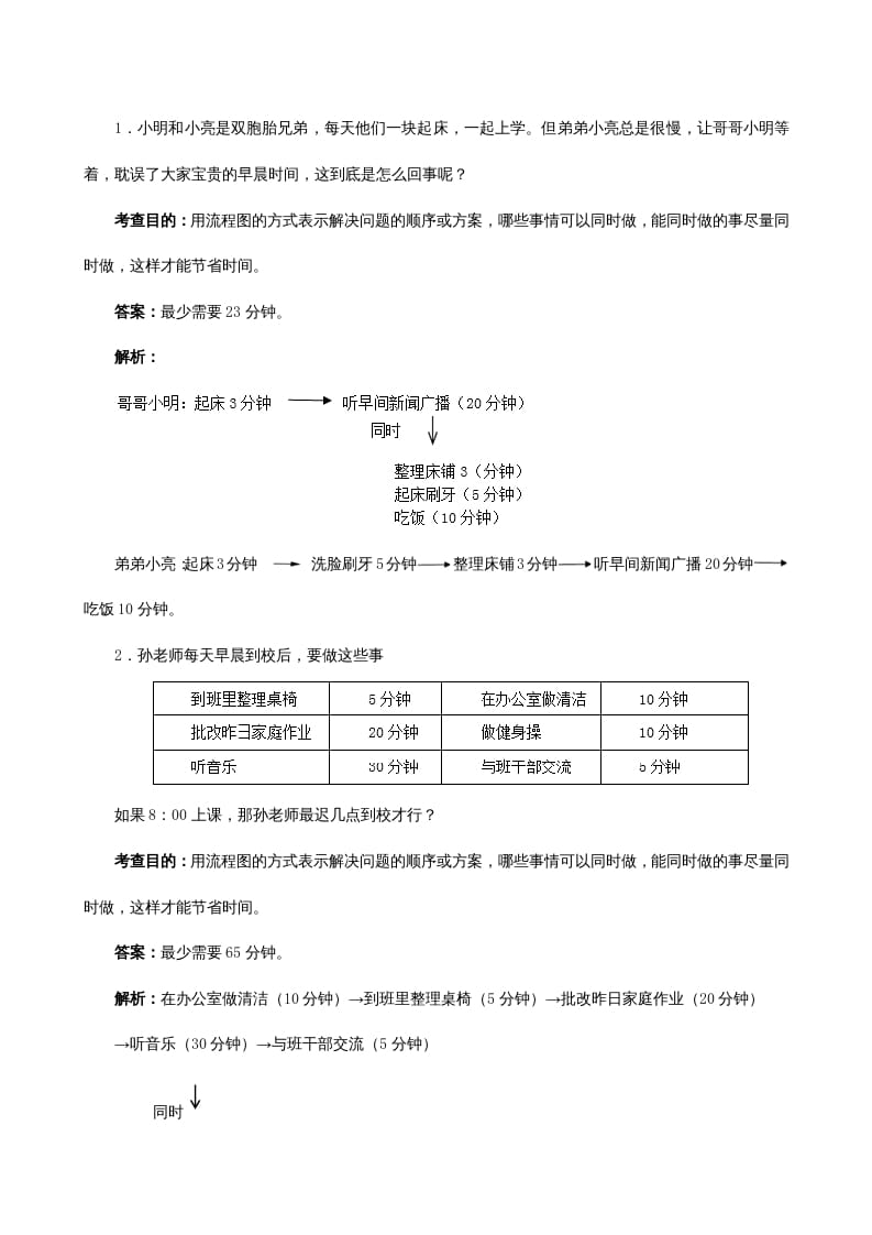 图片[3]-四年级数学上册《数学广角──优化》同步试题（人教版）-淘课榜