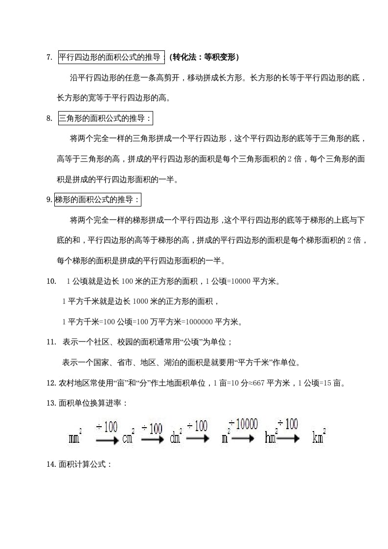 图片[2]-五年级数学上册第二单元多边形的面积（苏教版）-淘课榜