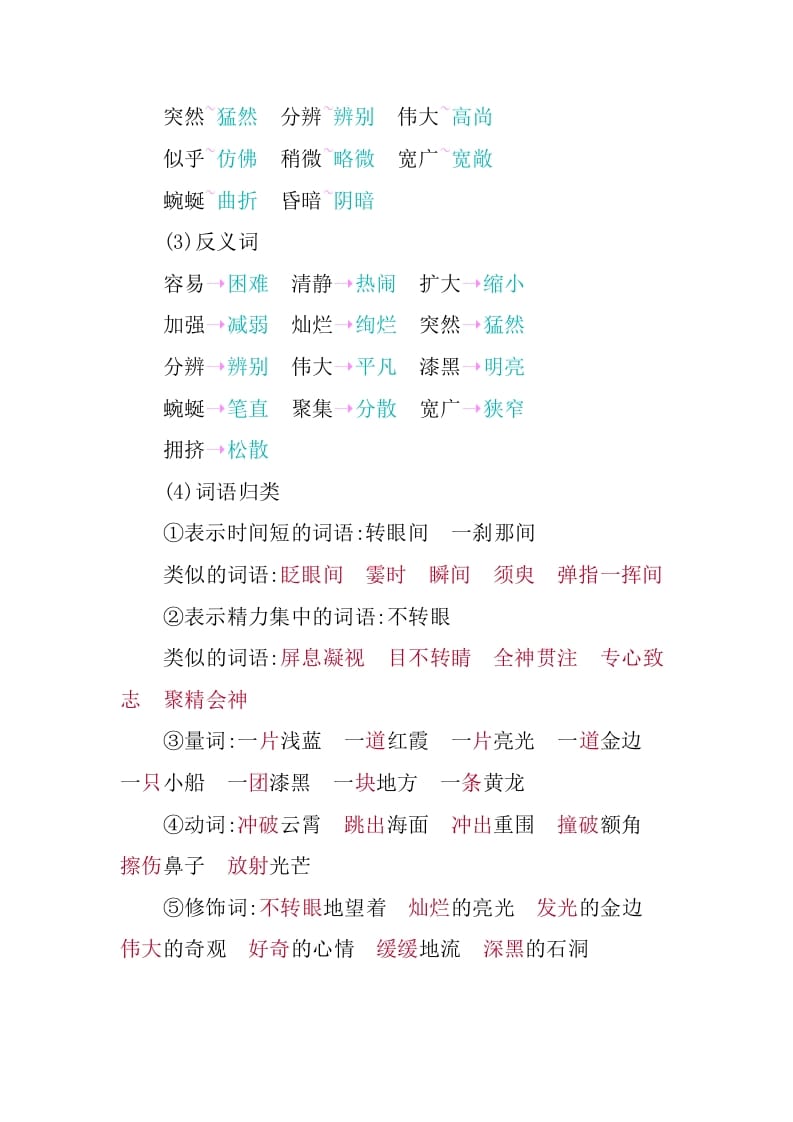 图片[2]-四年级语文下册第五单元知识小结-淘课榜