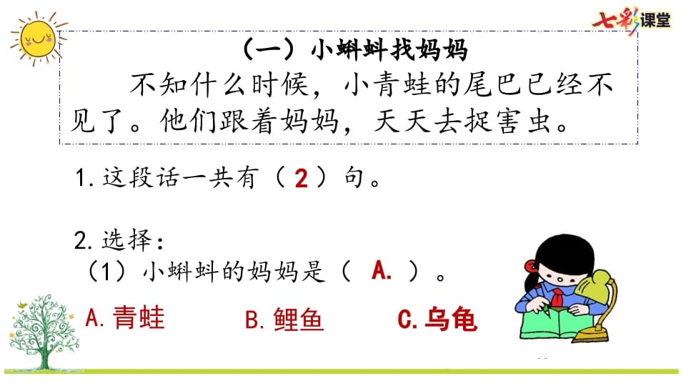 图片[3]-二年级语文上册专项7：阅读指导复习课件（部编）-淘课榜