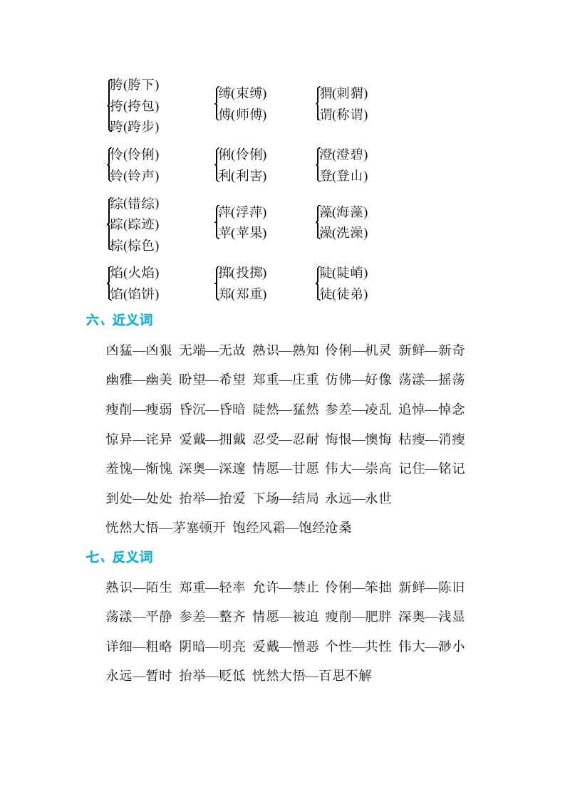 图片[2]-六年级语文上册第八单元单元知识小结（部编版）-淘课榜