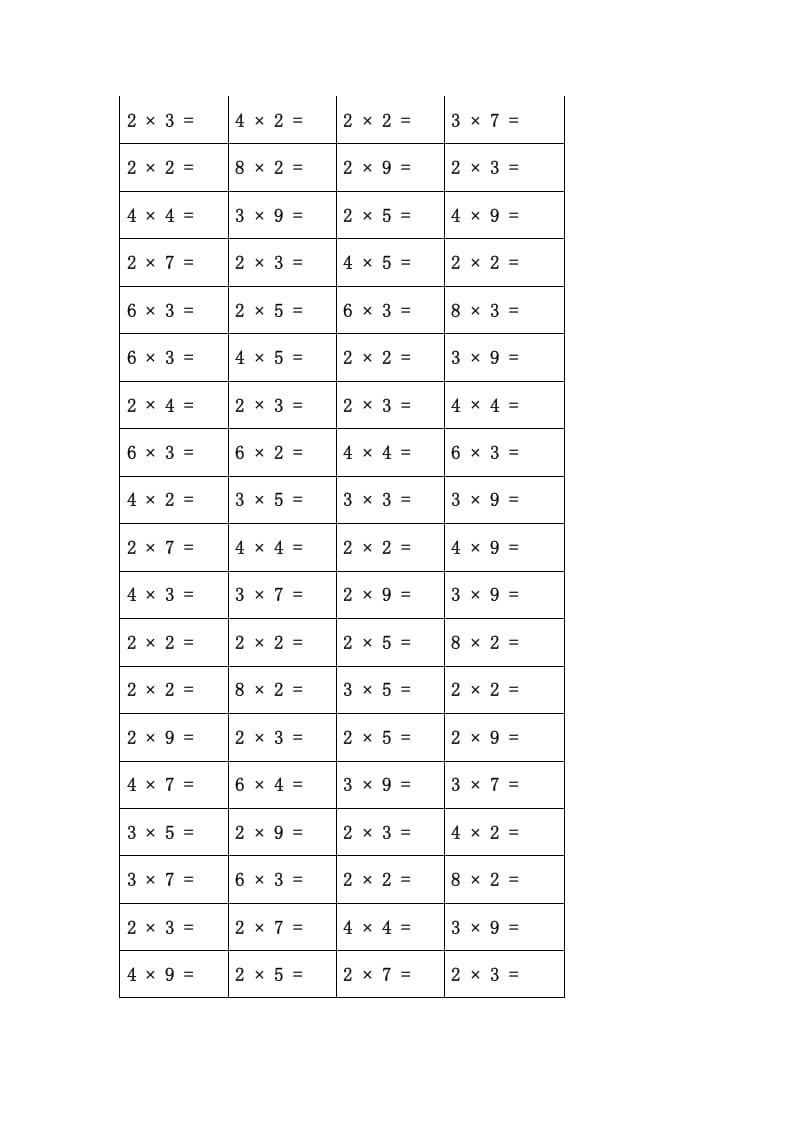 图片[3]-二年级数学上册乘法口诀练习题(84页)（苏教版）-淘课榜