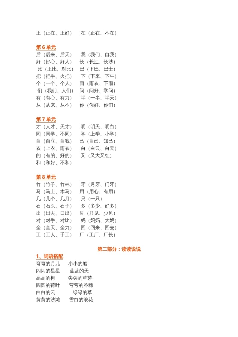 图片[2]-一年级语文上册部编本：统编期末复习知识点汇总（部编版）-淘课榜