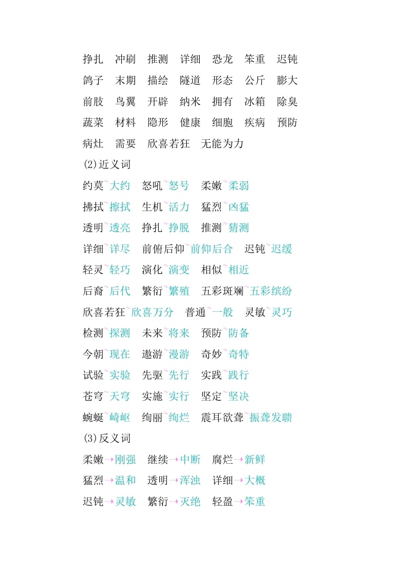 图片[2]-四年级语文下册第二单元知识小结-淘课榜