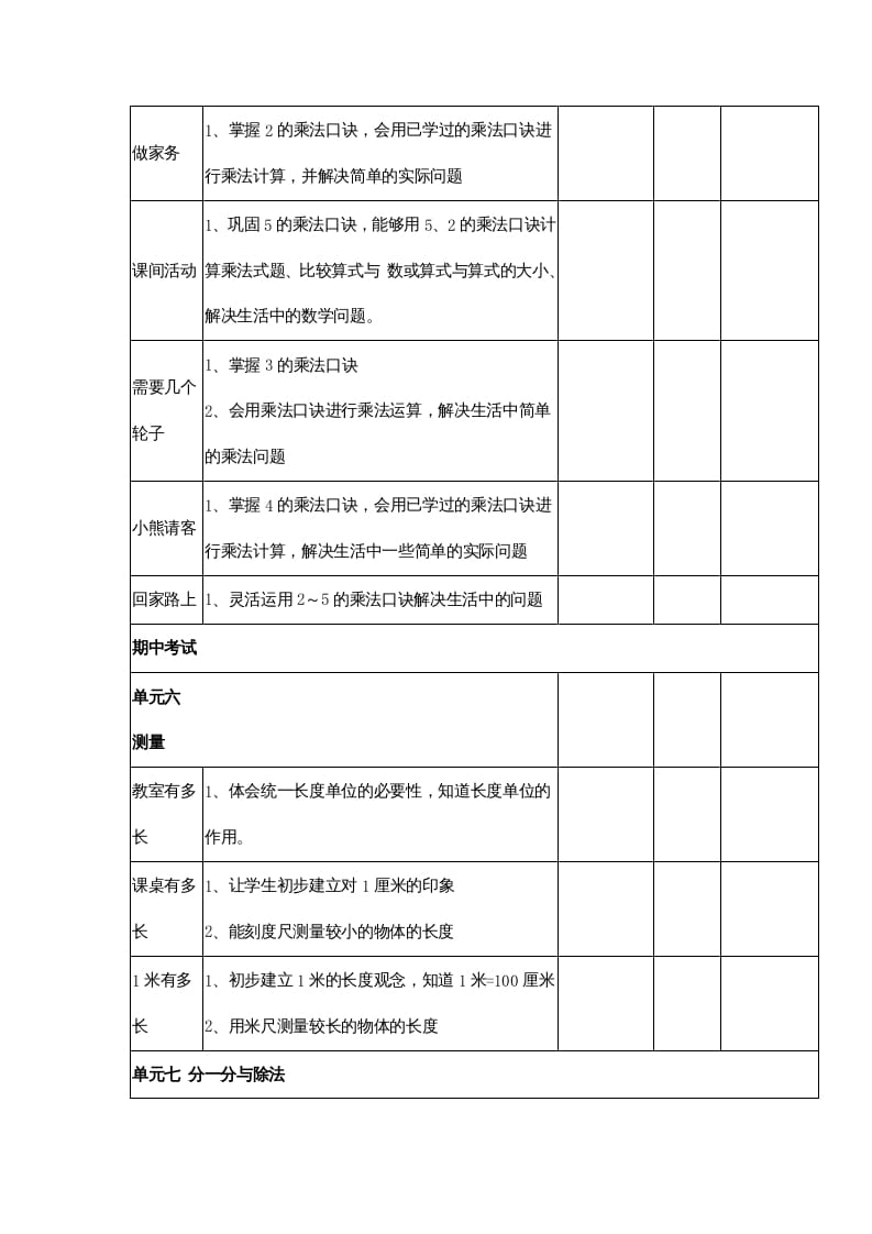 图片[3]-二年级数学上册知识点总结（北师大版）-淘课榜