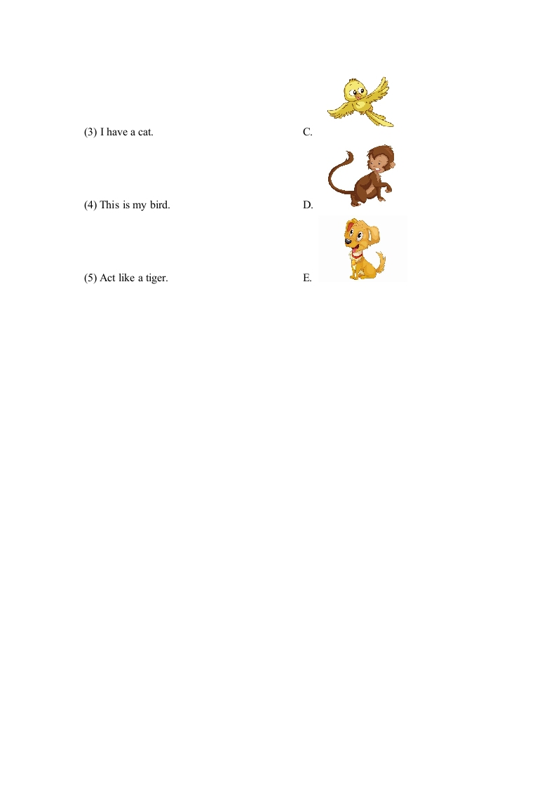 图片[3]-一年级英语上册Unit3_Lesson1课时训练（人教一起点）-淘课榜