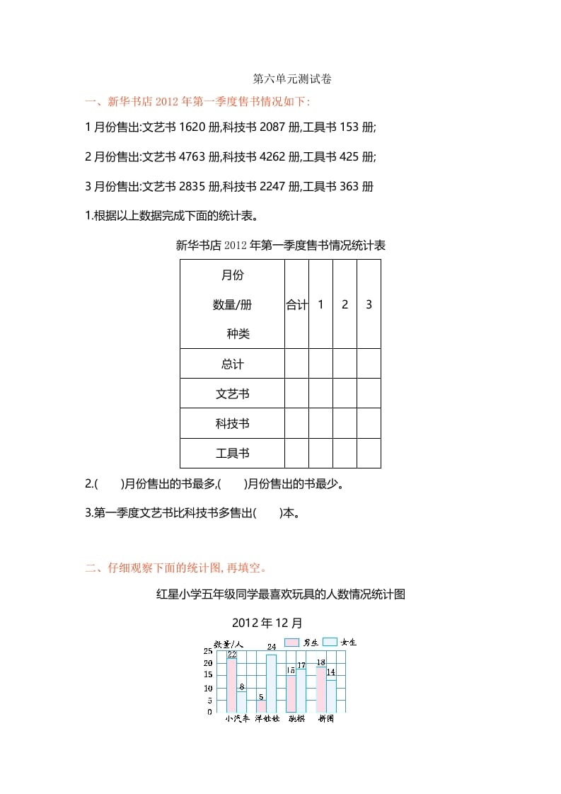 五年级数学上册第六单元单元测试（苏教版）-淘课榜