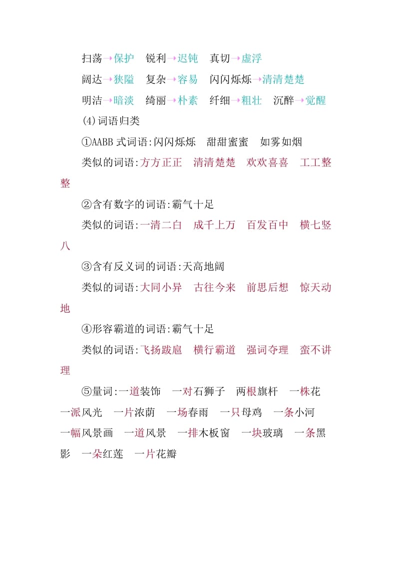图片[3]-四年级语文下册第一单元知识小结-淘课榜